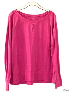 Gap Fit Womens Bright Pink Long Sleeve T Shirt, L